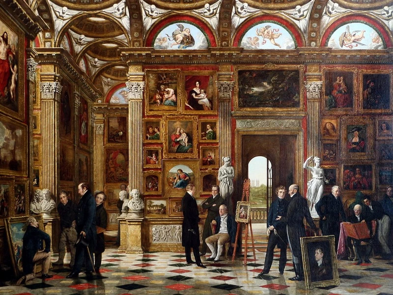 1780-Pieter Christoffel Wonder - Una galleria d'arte